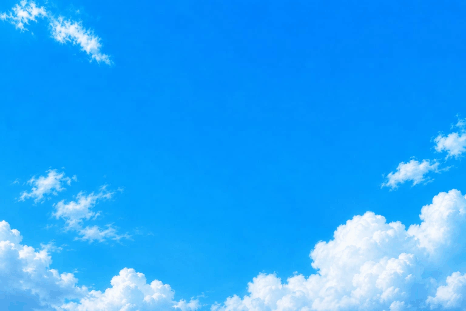 Bright blue sky with clouds, backdrop for Ekholon learning sections